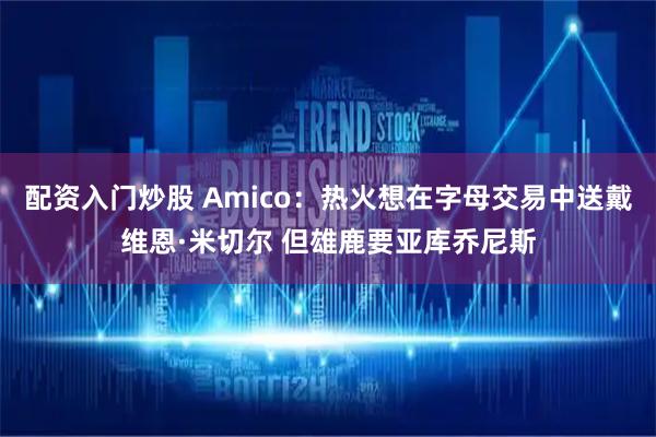配资入门炒股 Amico：热火想在字母交易中送戴维恩·米切尔 但雄鹿要亚库乔尼斯